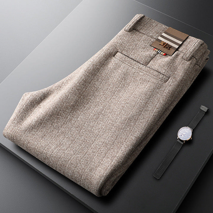 Men's Textured Tailored Trousers | Refined All-Day Comfort Fit 1