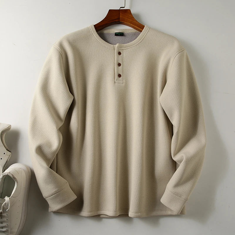 Men's Velvet Long Sleeve T-Shirt | Thickened Winter Comfort Style 3