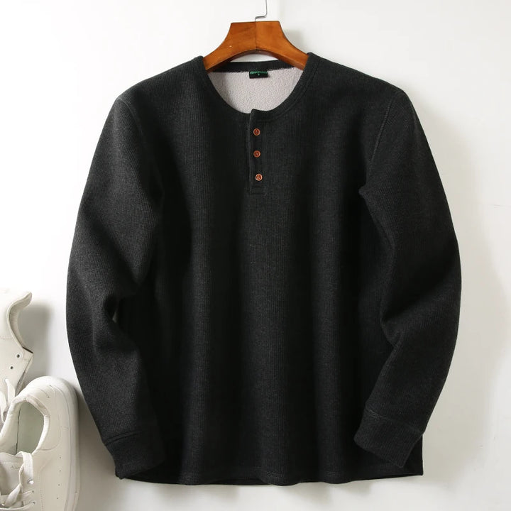 Men's Velvet Long Sleeve T-Shirt | Thickened Winter Comfort Style 5