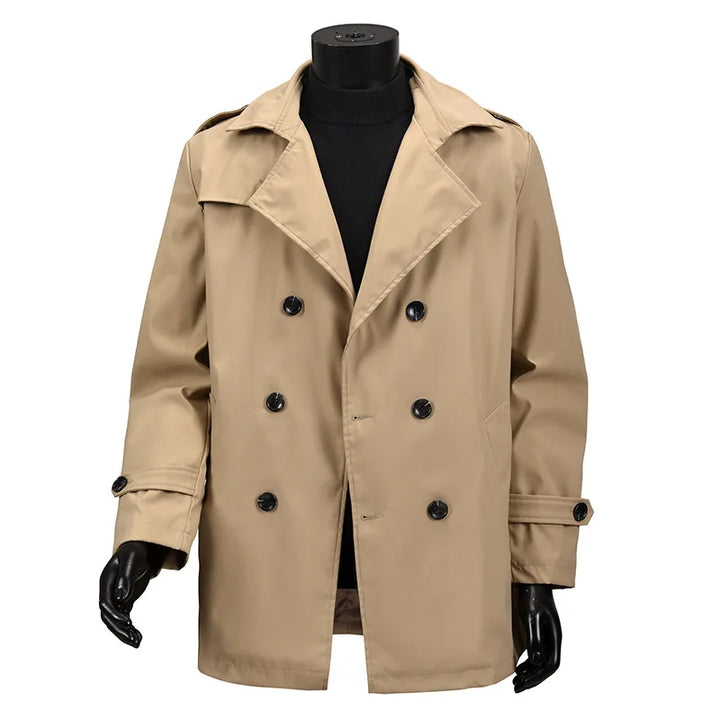Men's Vintage Double Breasted Windbreaker Jacket | Classic Retro Spring Autumn Style 2