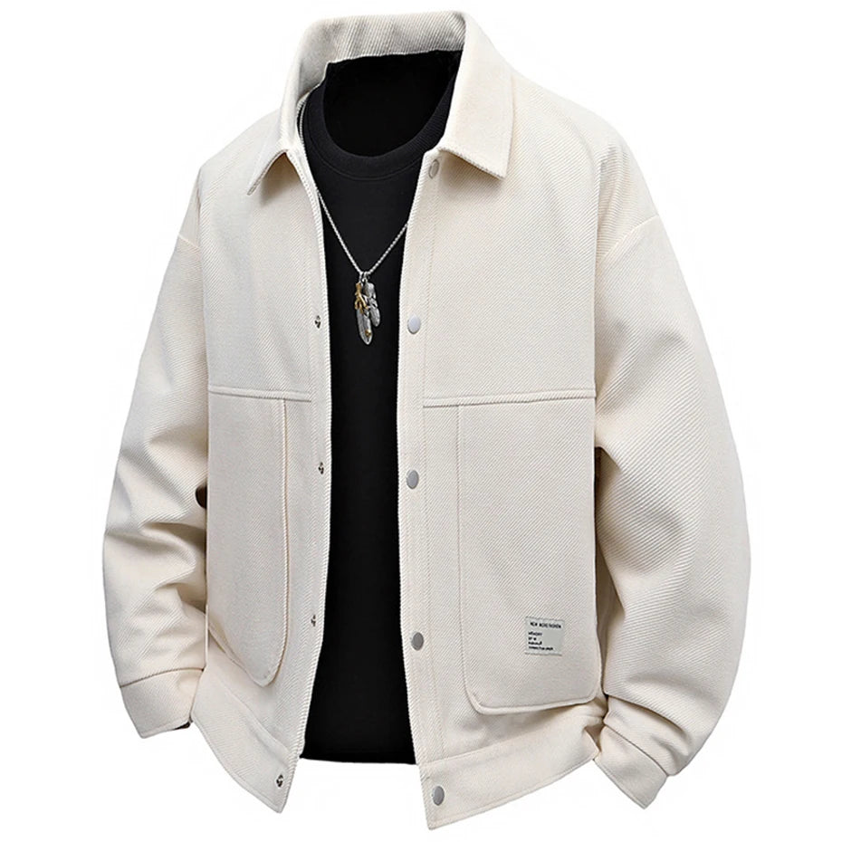 Men's Vintage Loose Fit Jackets | Comfortable Structured Spring Essential 3
