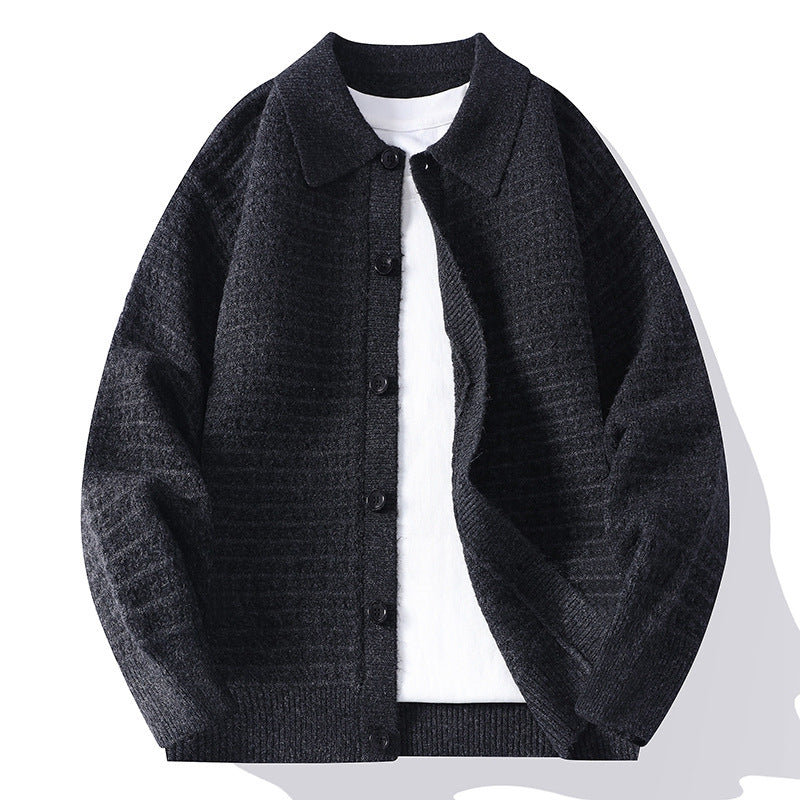 Men's Waffle Knit Cardigan | Soft Textured Layering Essential 2
