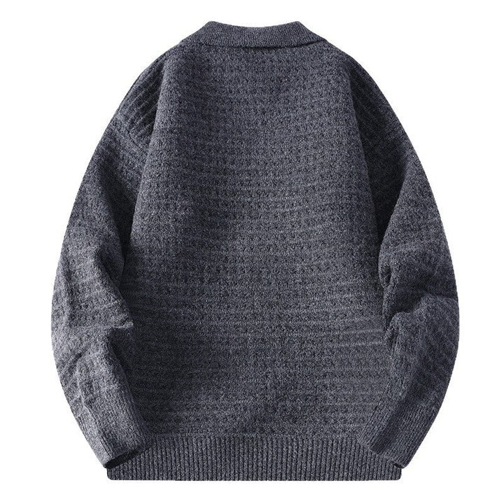 Men's Waffle Knit Cardigan | Soft Textured Layering Essential 4