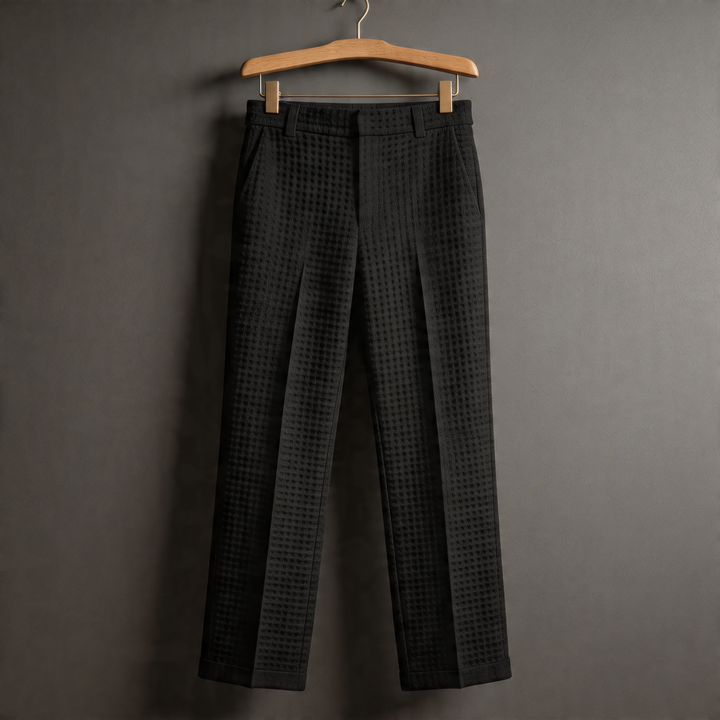 Men's Waffle Texture Trousers | Polished Business-Ready Fit 7