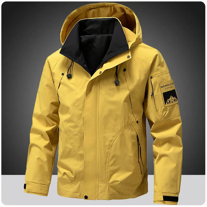 Men's waterproof fleece jacket with zippered pockets