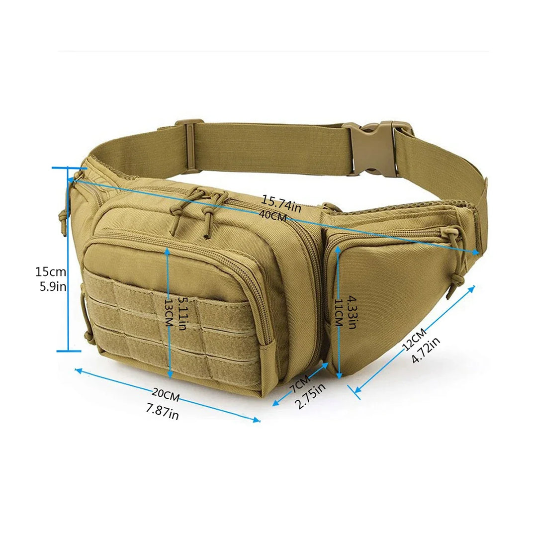 Men's Waterproof Nylon Fanny Pack | Versatile Outdoor Utility Design 3