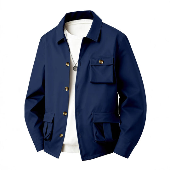 Men's waterproof utility jacket with multi-pocket design