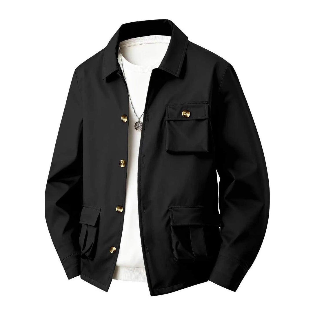 Men's Waterproof Polyester Utility Jacket | Structured All-Weather Essential 2