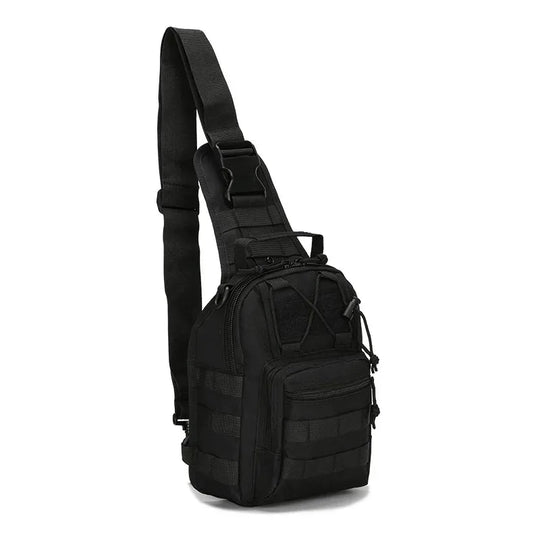 Sentinel tactical shoulder pack with waterproof outdoor compartments