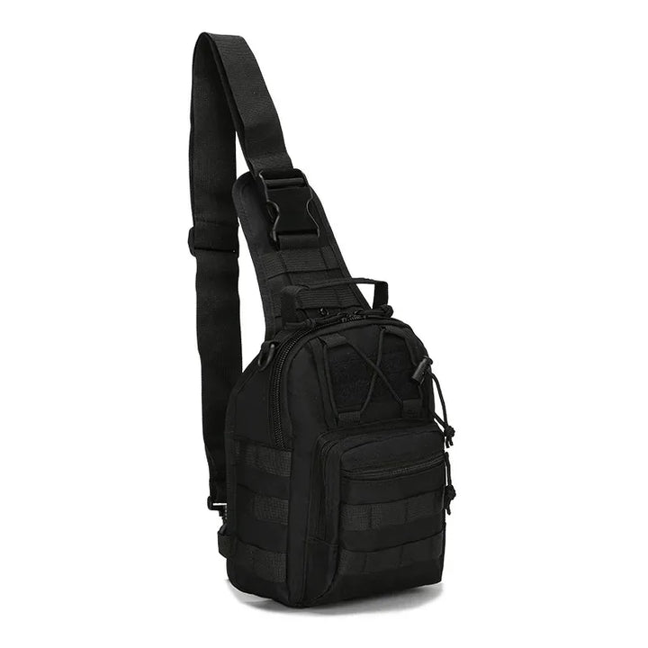 Sentinel tactical shoulder pack with waterproof outdoor compartments
