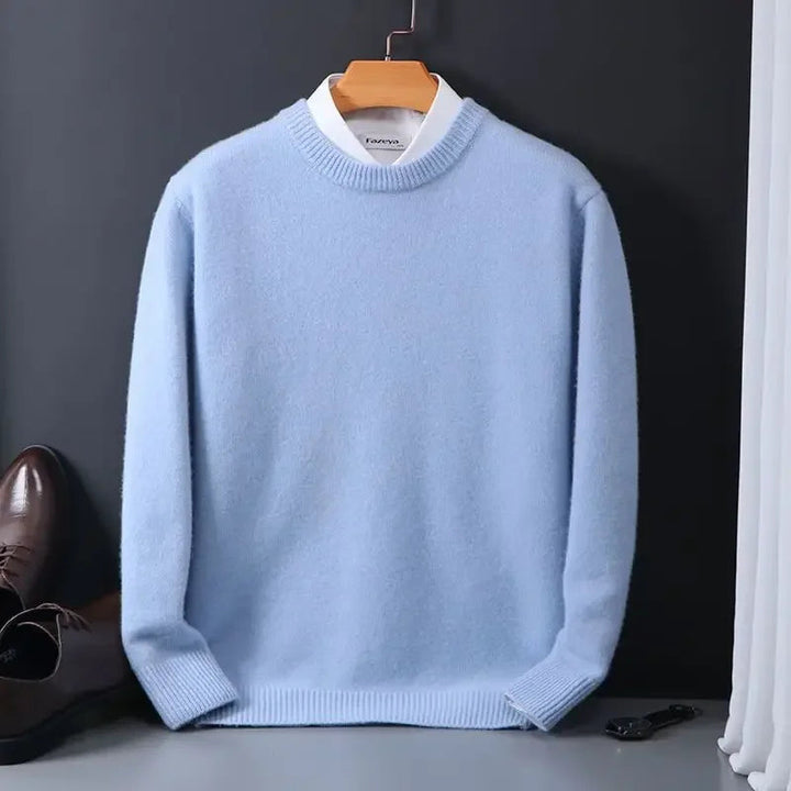 Men's Wool Blend Crew Pullover | Refined Cold Weather Essential 1