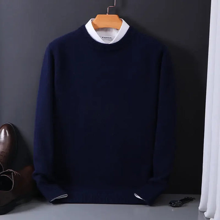 Men's Wool Blend Crew Pullover | Refined Cold Weather Essential 4
