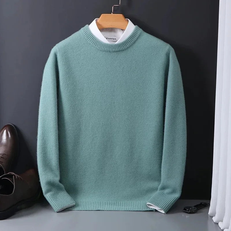 Men's Wool Blend Crew Pullover | Refined Cold Weather Essential 5