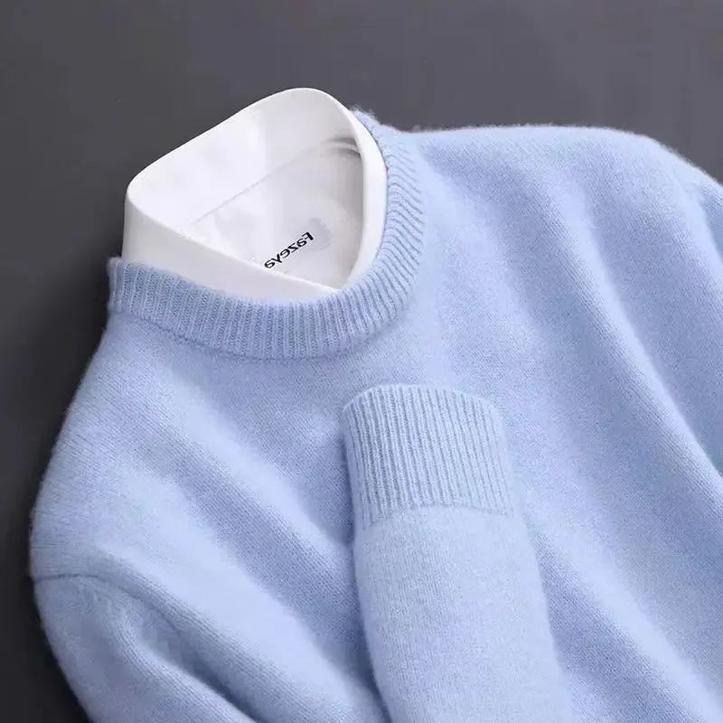 Men's Wool Blend Crew Pullover | Refined Cold Weather Essential 7