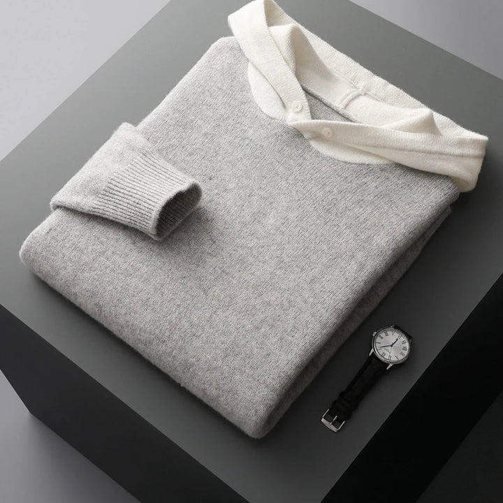Men's Wool Blend Pullover Hoodie | Soft Breathable Everyday Comfort 3