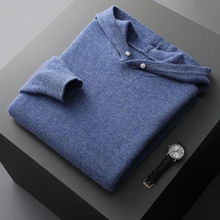 Men's Wool Blend Pullover Hoodie | Soft Breathable Everyday Comfort 4