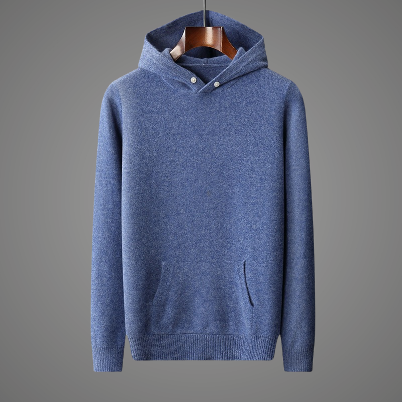 Men's Wool Blend Pullover Hoodie | Soft Breathable Everyday Comfort 5