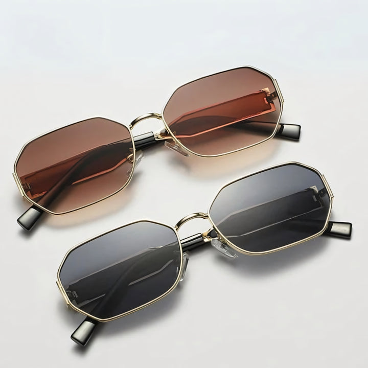 Mira Noir Retro Gold Sunglasses