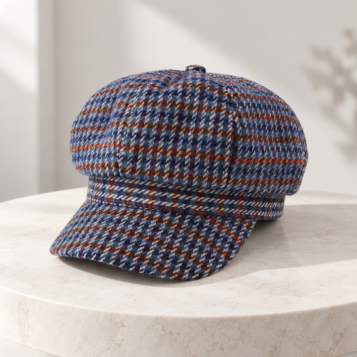 Mirelle Plaid Knit Beret