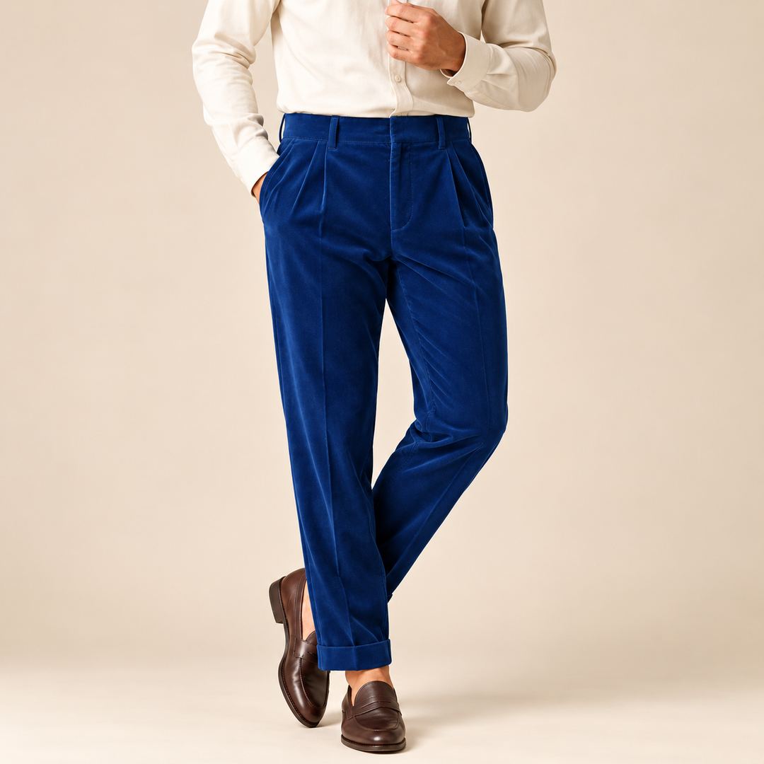 Rathborne Velvet Pleated Trousers