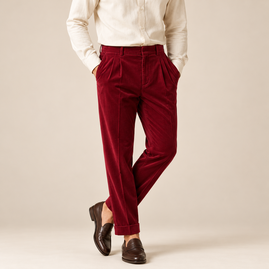 Rathborne Velvet Pleated Trousers