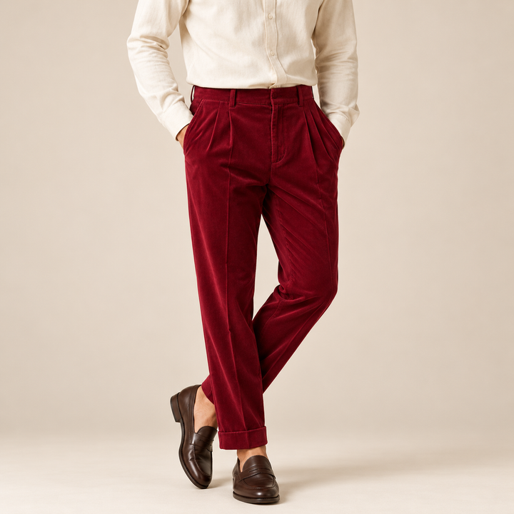 Rathborne Velvet Pleated Trousers