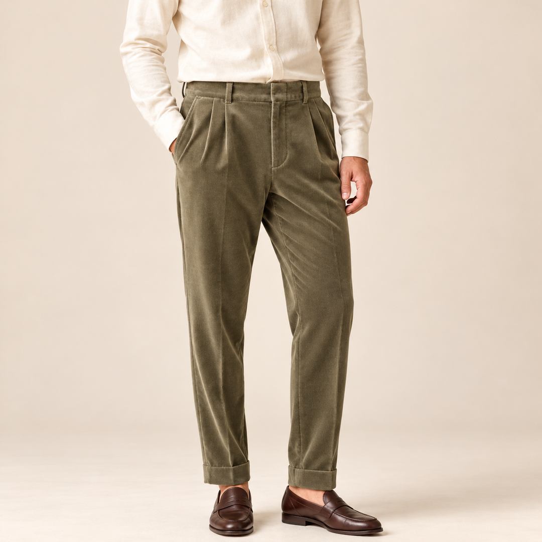 Rathborne Velvet Pleated Trousers