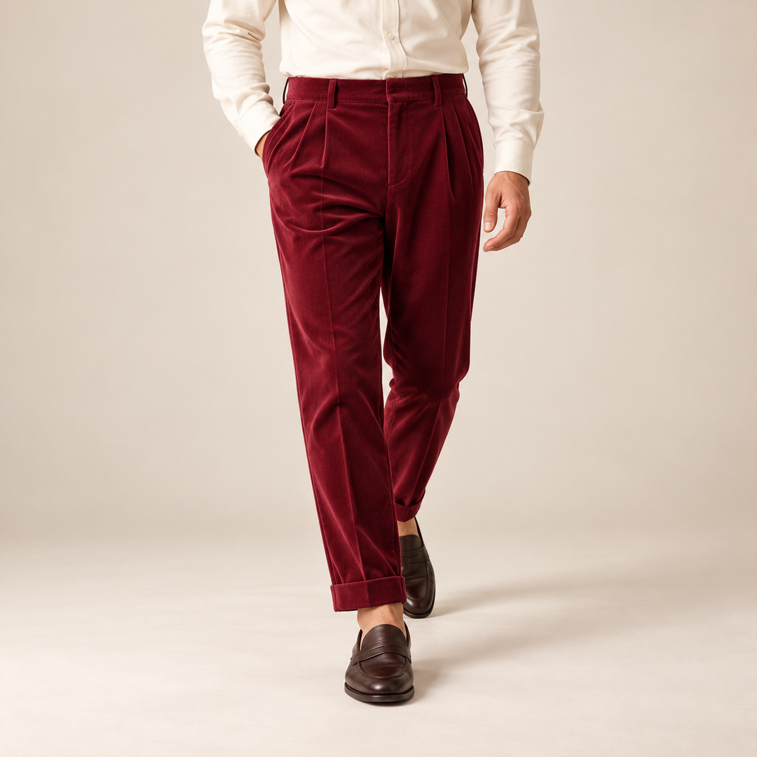 Rathborne Velvet Pleated Trousers