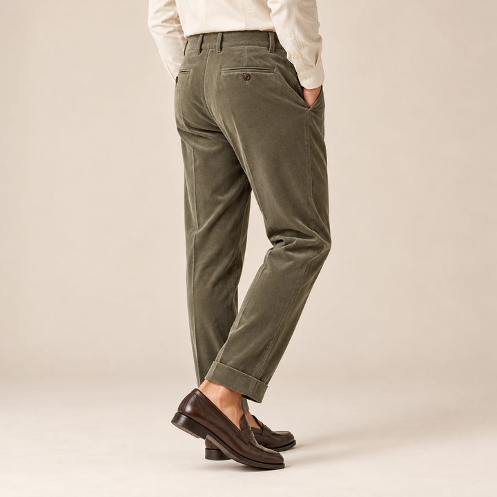 Rathborne Velvet Pleated Trousers