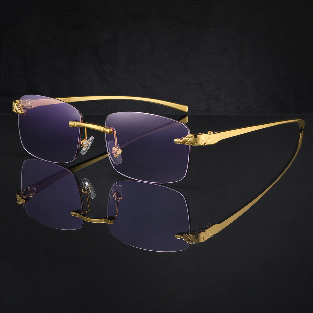 Rimless Square Sunglasses | Lightweight Minimalist Style