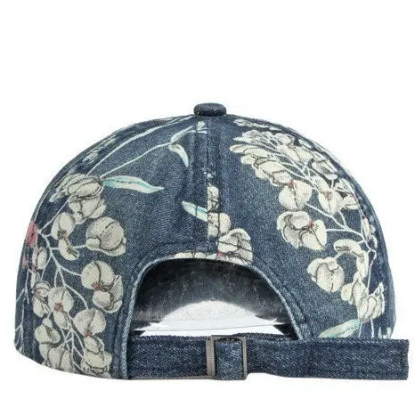 Roselle Floral Denim Cap