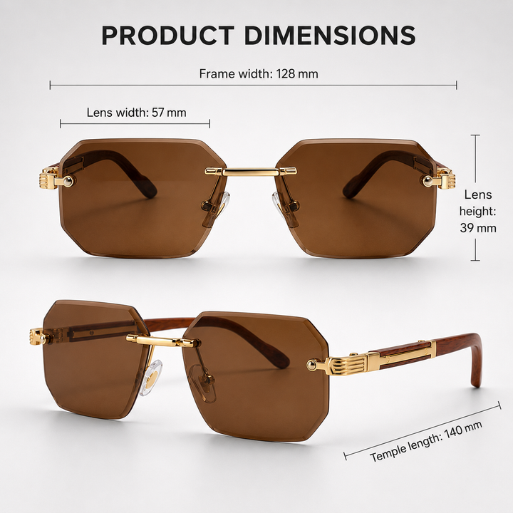 Titan Rimless Verge Sunglasses