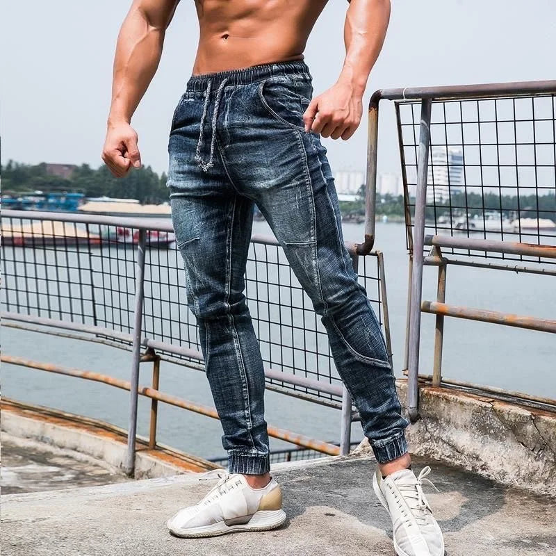 Trendy Men's Jeans | Casual Elastic Fit with Breathable Fabric | Comfortable Wear for Everyday Style