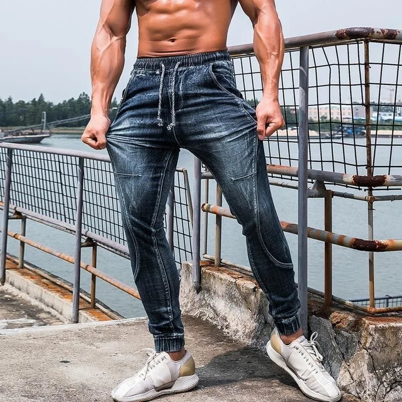 Trendy Men's Jeans | Casual Elastic Fit with Breathable Fabric | Comfortable Wear for Everyday Style