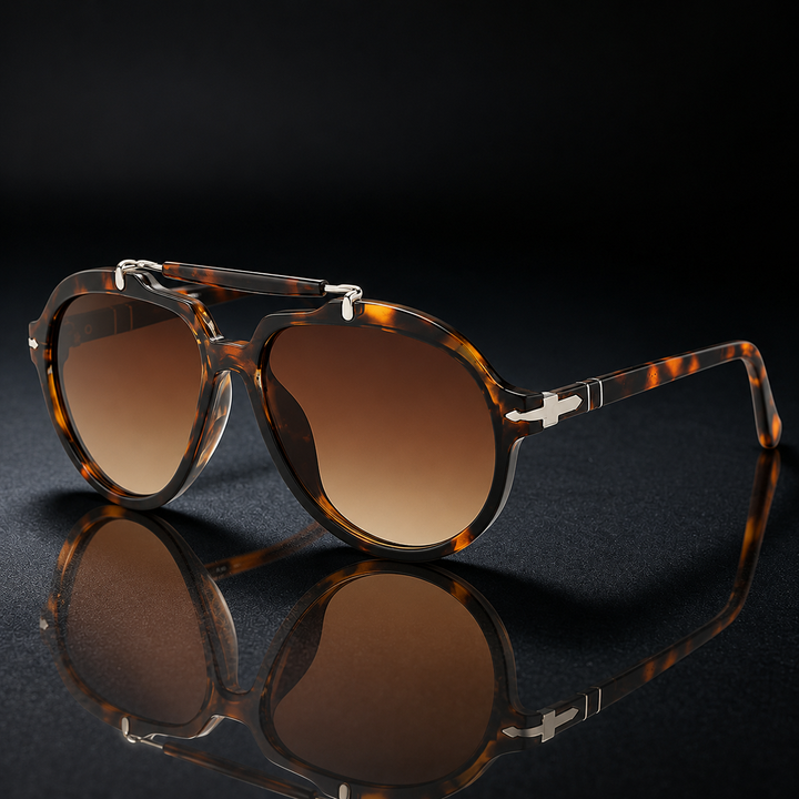 Valeria Tortoise Aviator Sunglasses