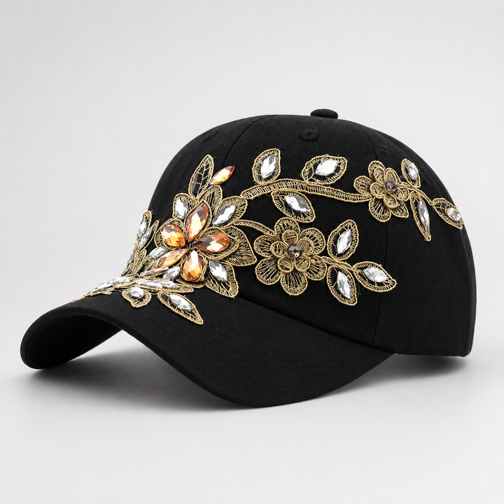 Verona Floral Cotton Denim Cap