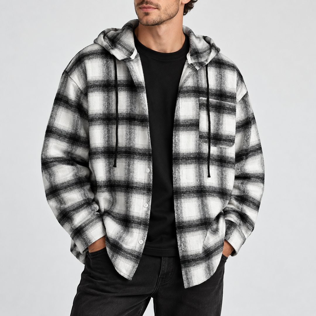 Westmere Plaid Hooded Overshirt
