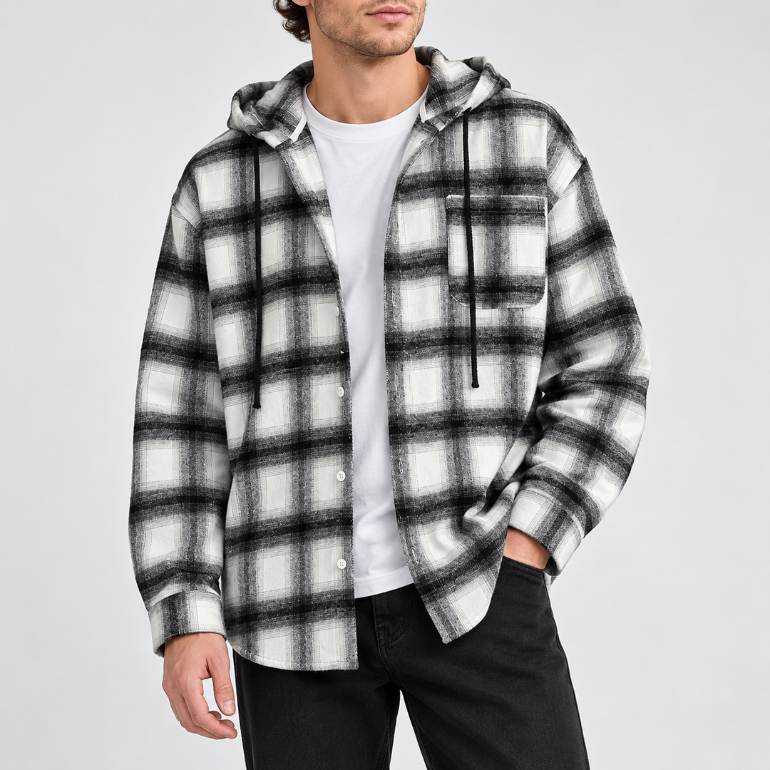 Westmere Plaid Hooded Overshirt