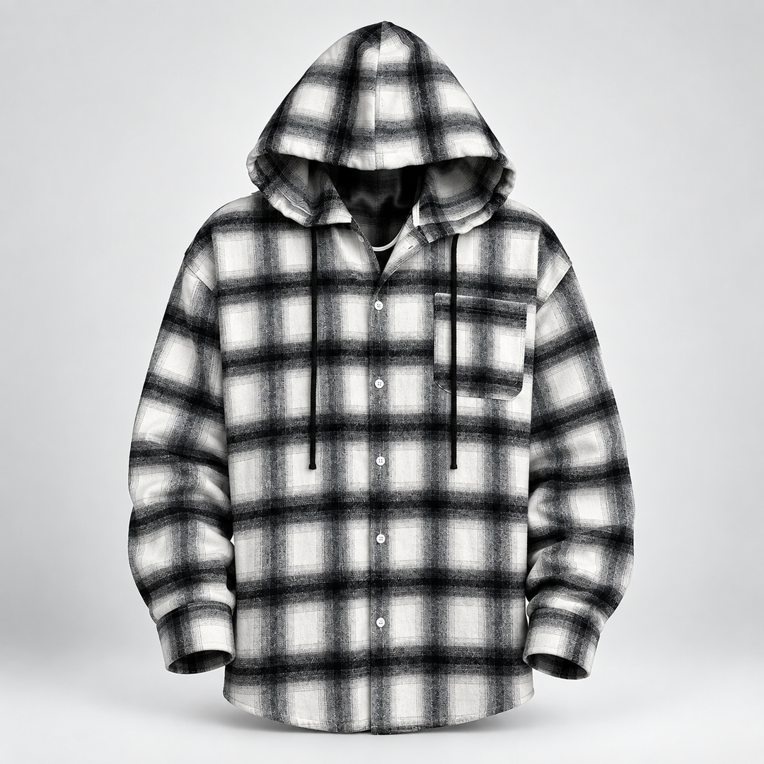 Westmere Plaid Hooded Overshirt