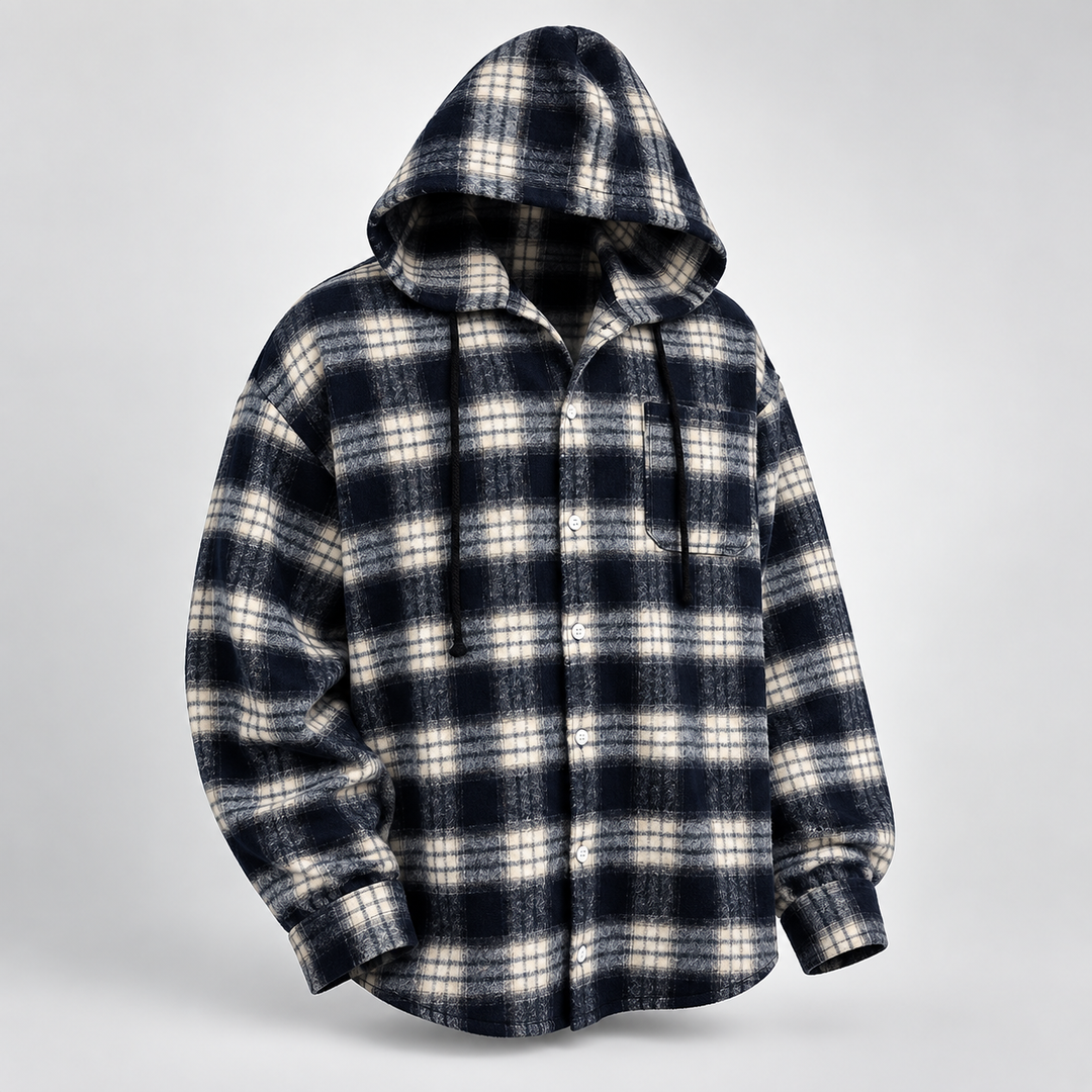 Westmere Plaid Hooded Overshirt