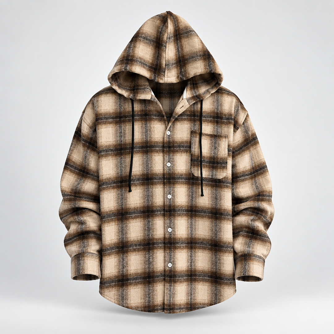 Westmere Plaid Hooded Overshirt