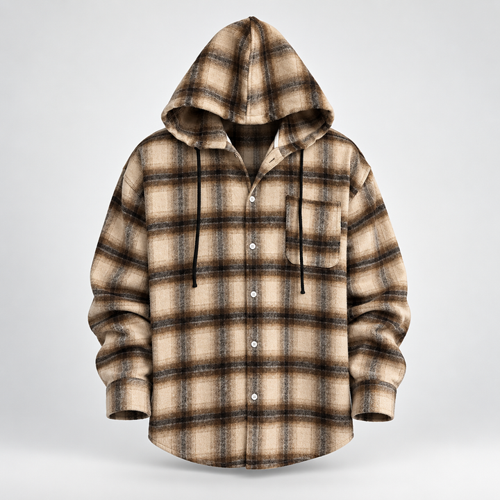 Westmere Plaid Hooded Overshirt
