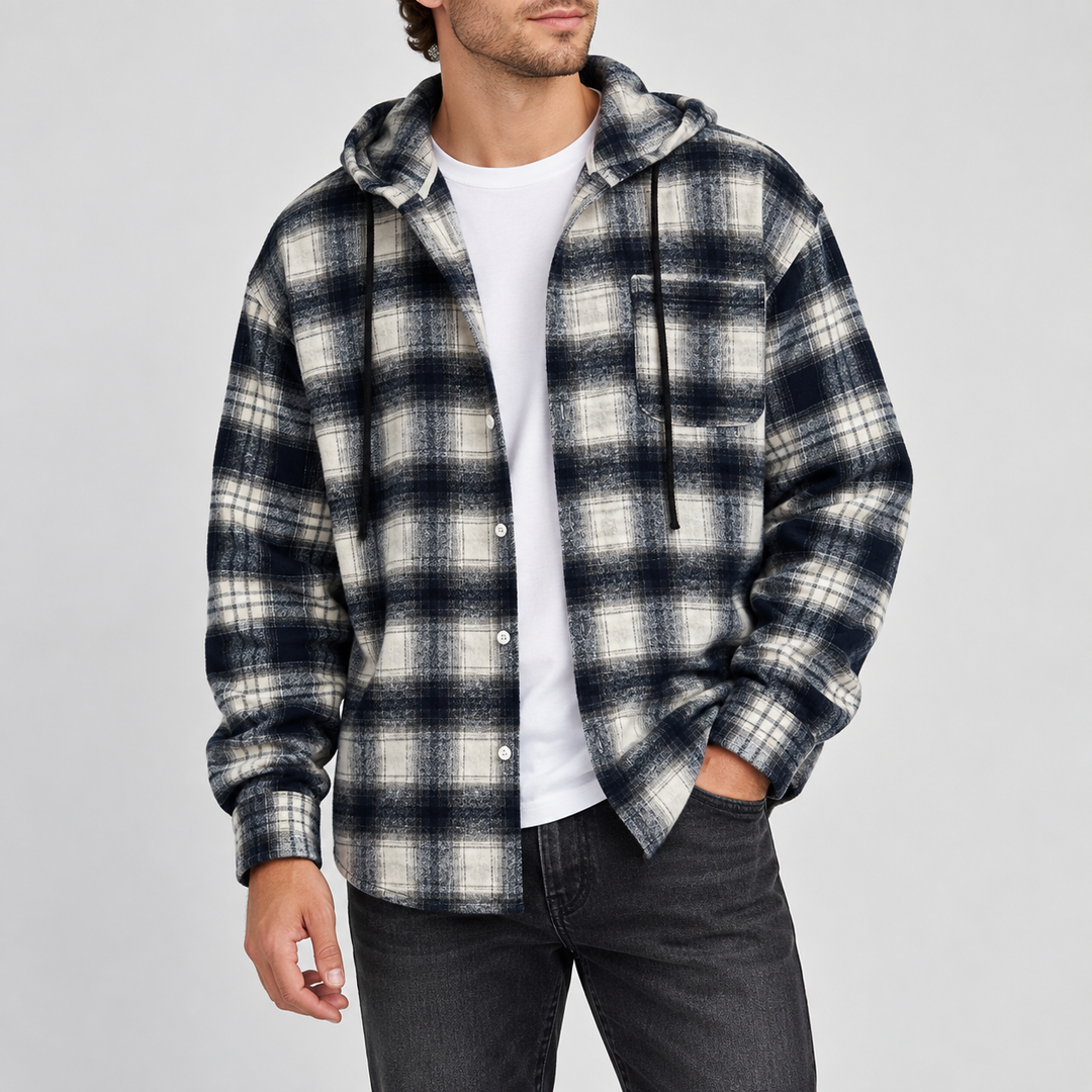 Westmere Plaid Hooded Overshirt