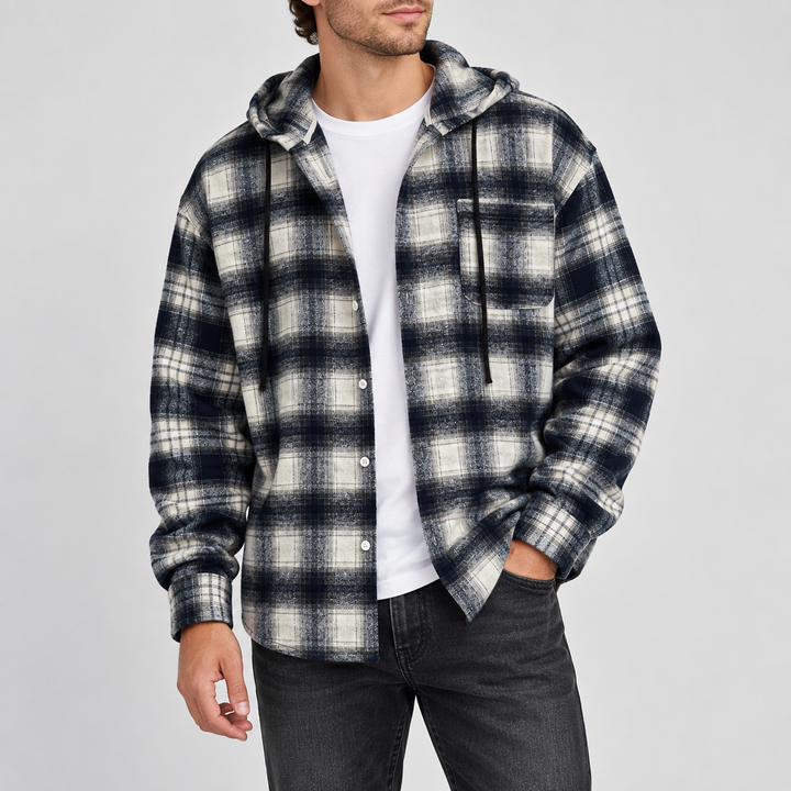 Westmere Plaid Hooded Overshirt