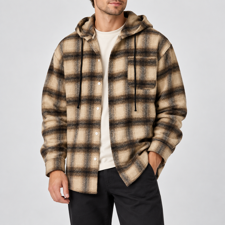 Westmere Plaid Hooded Overshirt