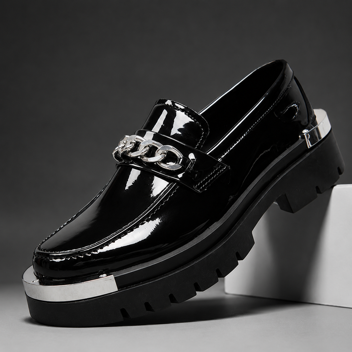 Wexford lug chain loafers with glossy upper and chunky sole