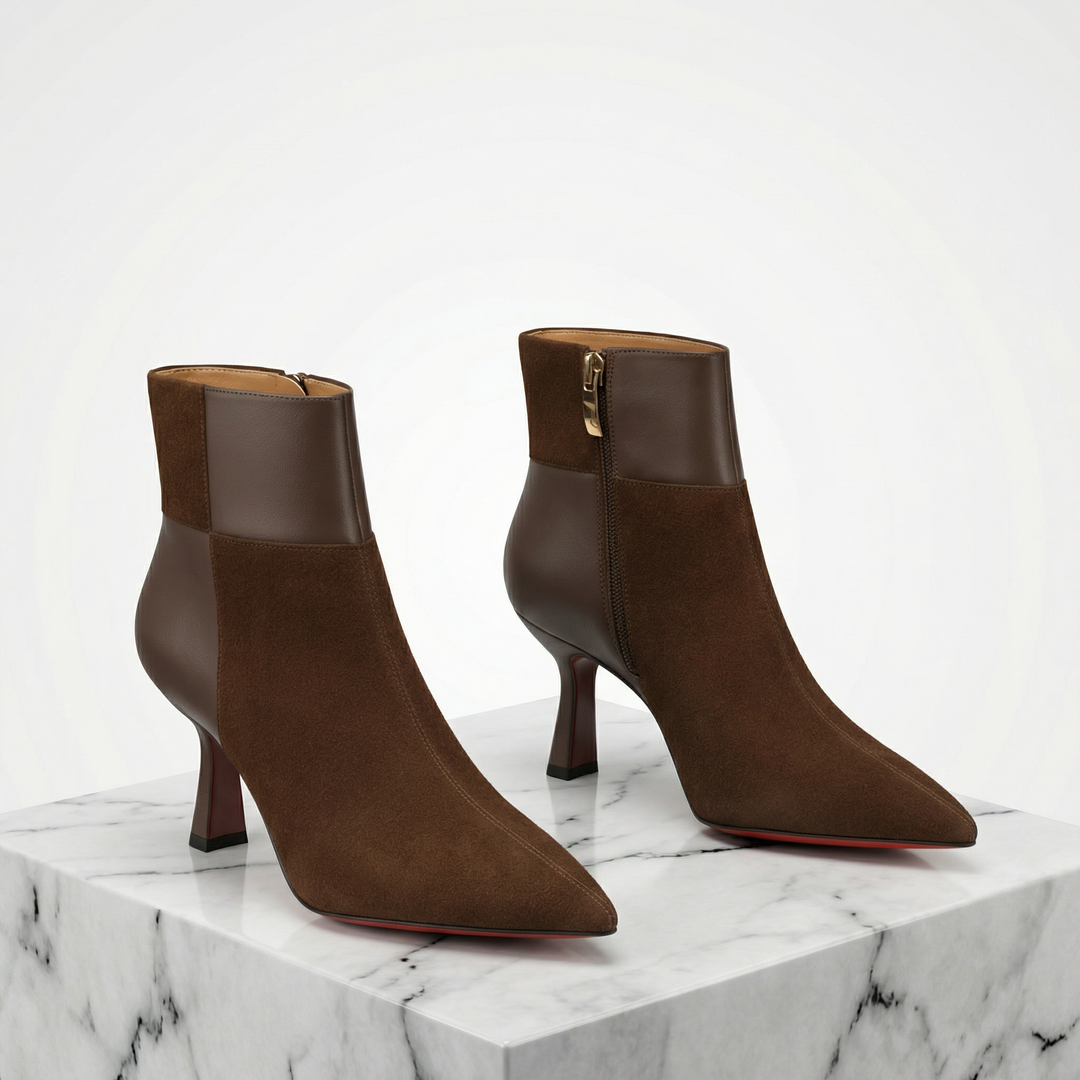 Women's Black Synthetic Leather Ankle Boots | Sleek Refined Style 0