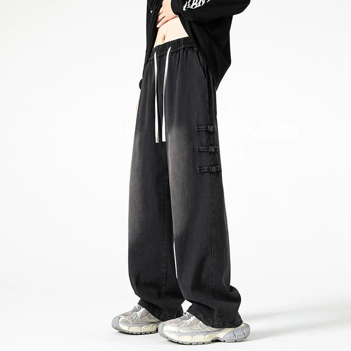 Women's Breathable Denim Wide Leg Pants | Bold Oversized Streetwear Style 1