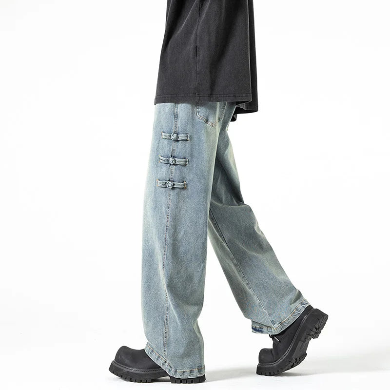 Women's Breathable Denim Wide Leg Pants | Bold Oversized Streetwear Style 4