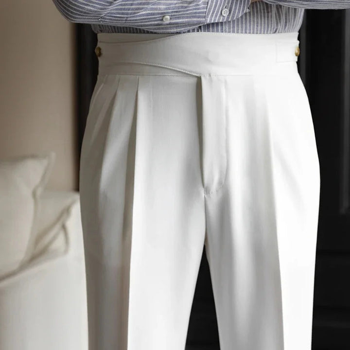 Women's Cotton-Silk Blend Plaid Pants | Tailored Lightweight Comfort Fit 1